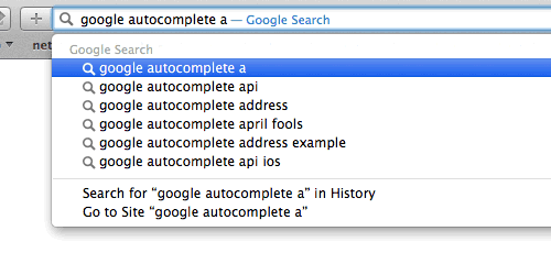 Auto complete in action