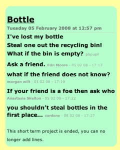 Bottle Poem