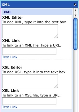 Glow xml Webpart Empty