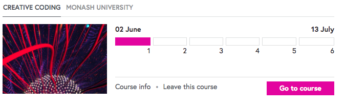 Futurelearn Creativecoding Overview