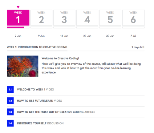 Futurelearn Weekview