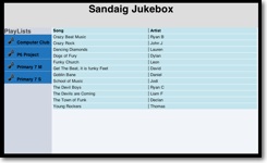 Screenshot of sandaig jukebox