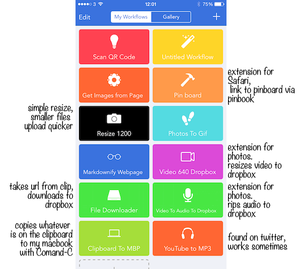 Some Workflows