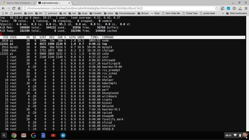 top on the pi