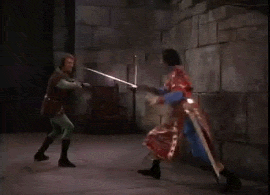 The Adventures of Robin Hood, sword fight