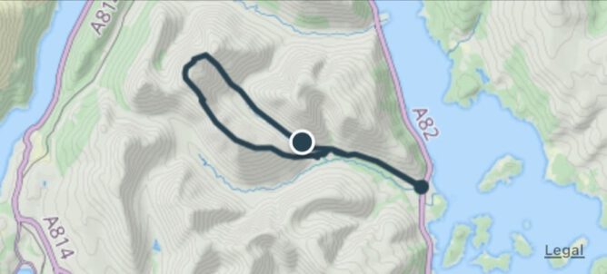 Screenshot of map in Trails app