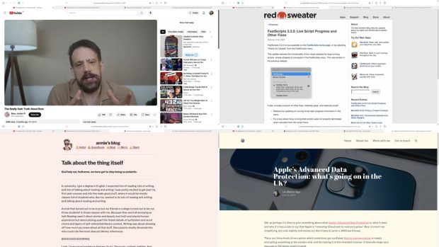Screenshot of webpafges linked to in the article.