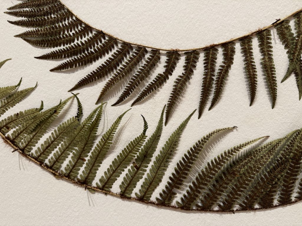 detail of a large image made with bracken